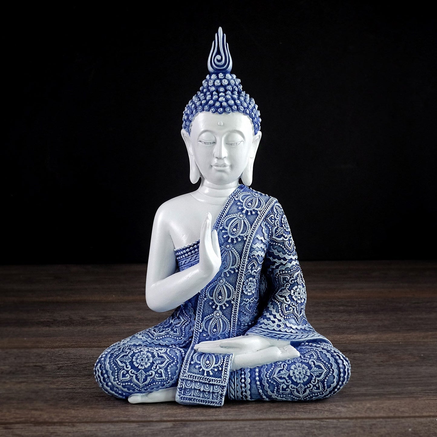 SITTING BLUE BUDDHA III 8x4x11