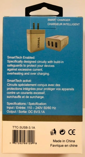 Tonex" 3 USB Travel Chargers