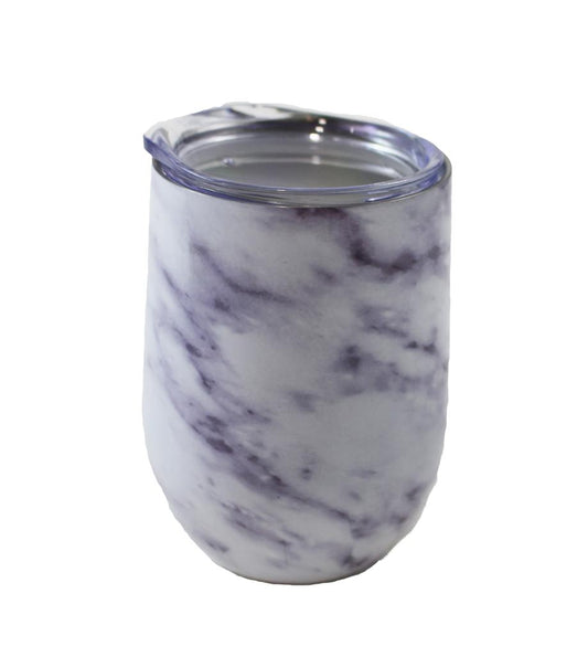 12OZ Marble Tumbler with lid