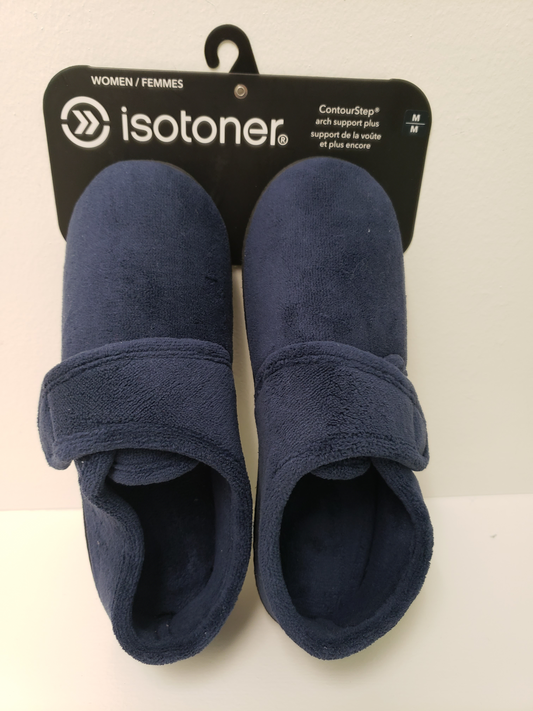 ISOTONER Slippers - MICRO-TERRY ContourStep® Espadrille with Velcro
