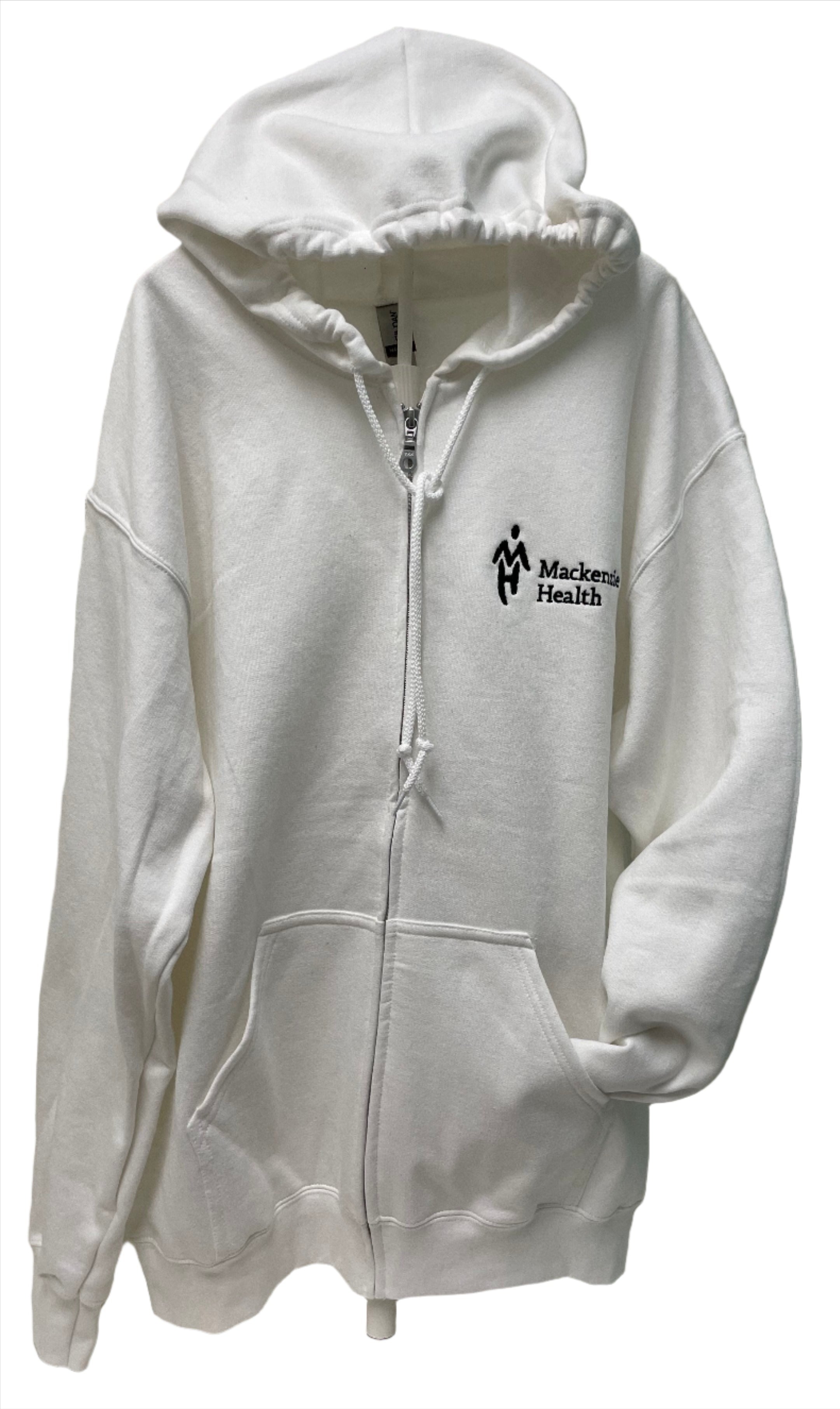 Zip on sale hoodie white